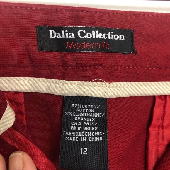 Dalia collection  pants red skinny‎ leg size 12 - Picture 7 of 8